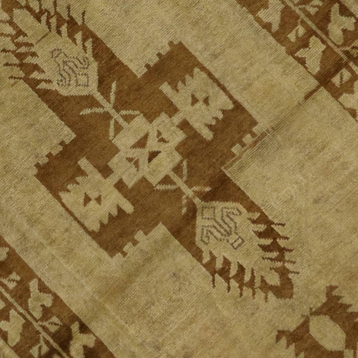 Vintage Turkish Oushak Runner with Warm, Neutral Colors, Hallway Runner For Sale 6