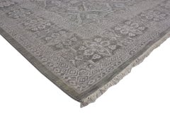 New Transitional Gray Area Rug with Modern Style