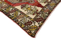 Türkischer Oushak-Teppich im modernen, traditionellen Stil, Vintage