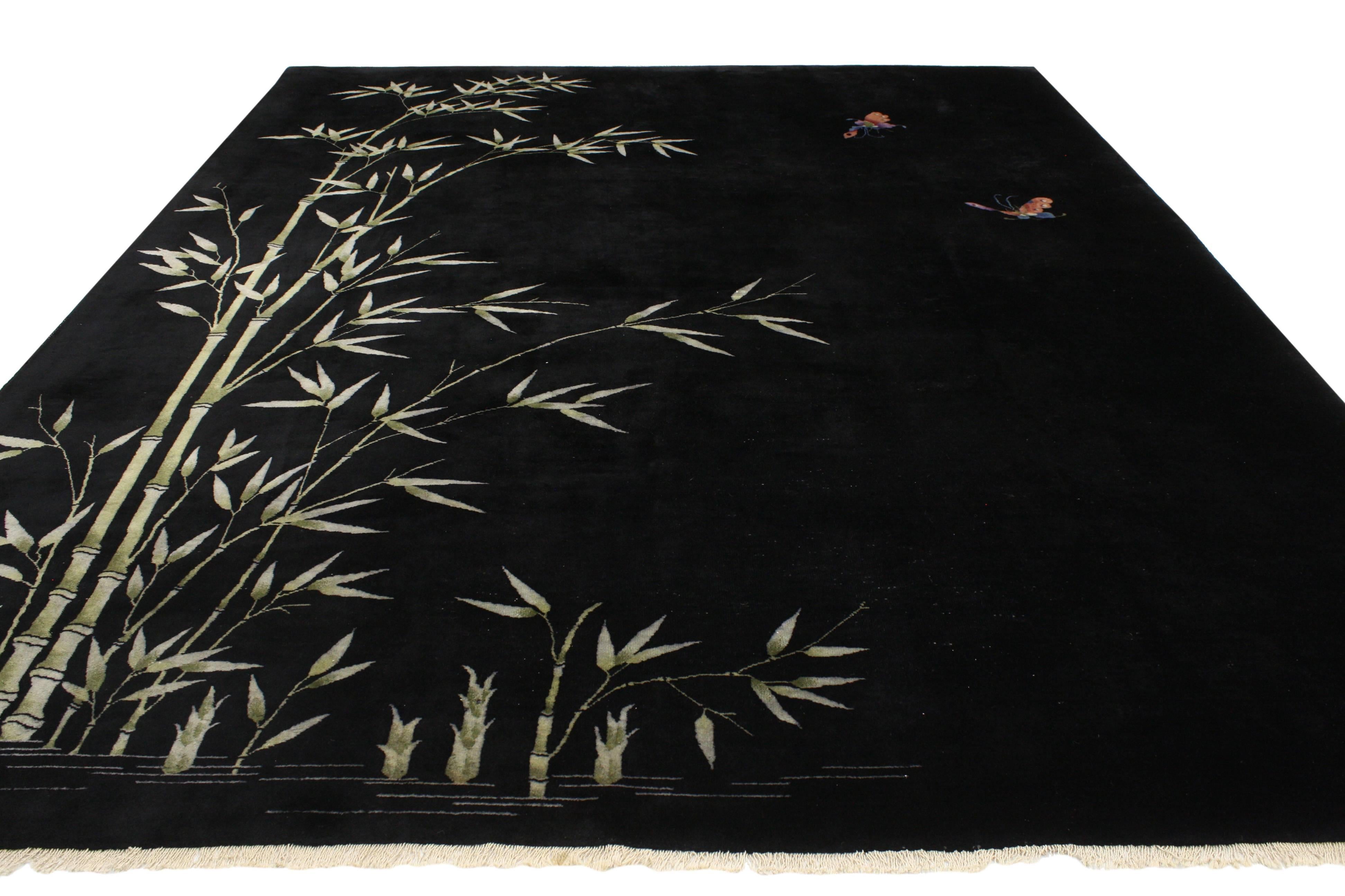black art deco rug