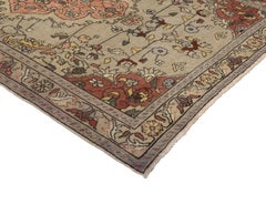 Vintage Turkish Oushak Rug with Modern Traditional Style