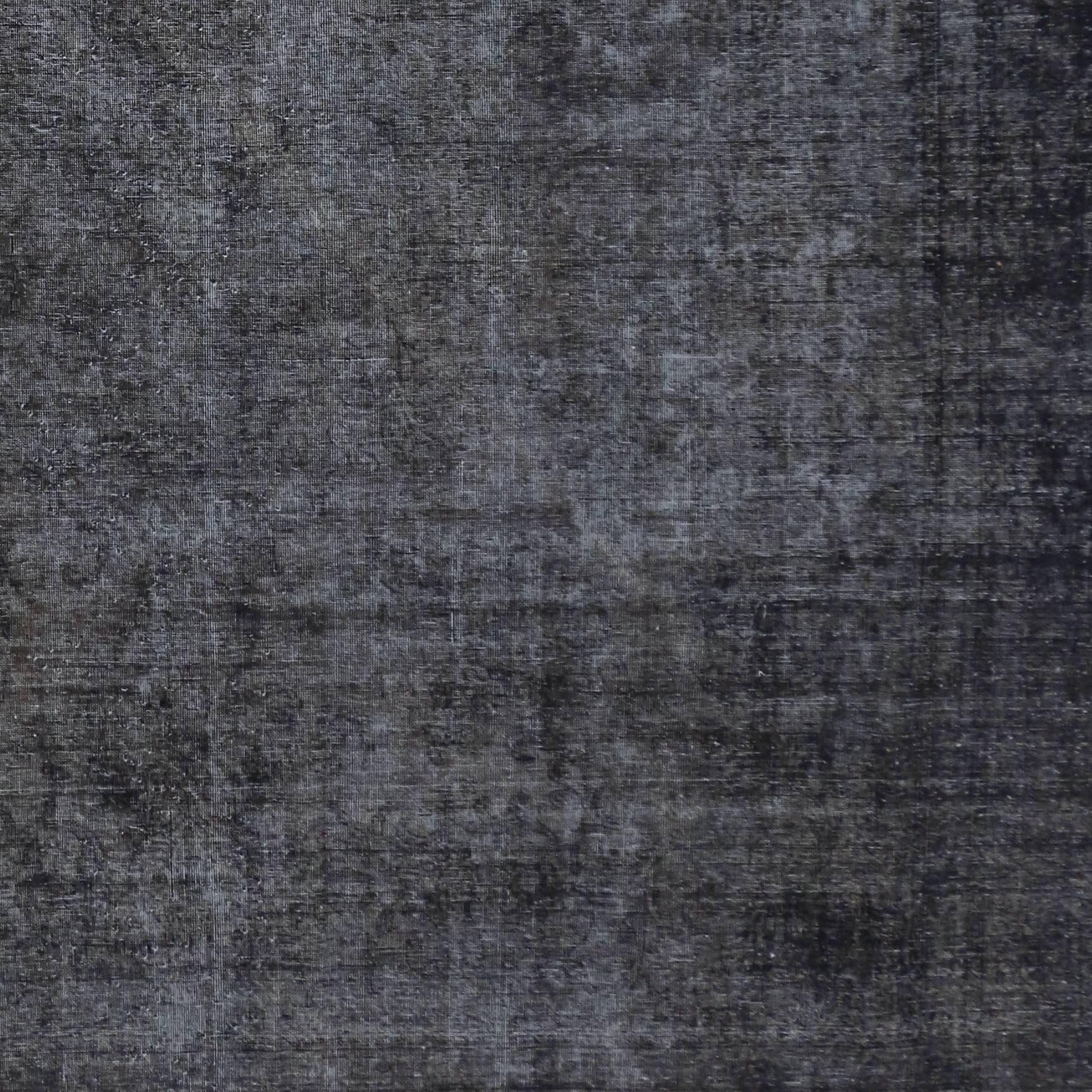 Distressed Antique Persian Charcoal Overdyed Rug with Modern Industrial Style 2