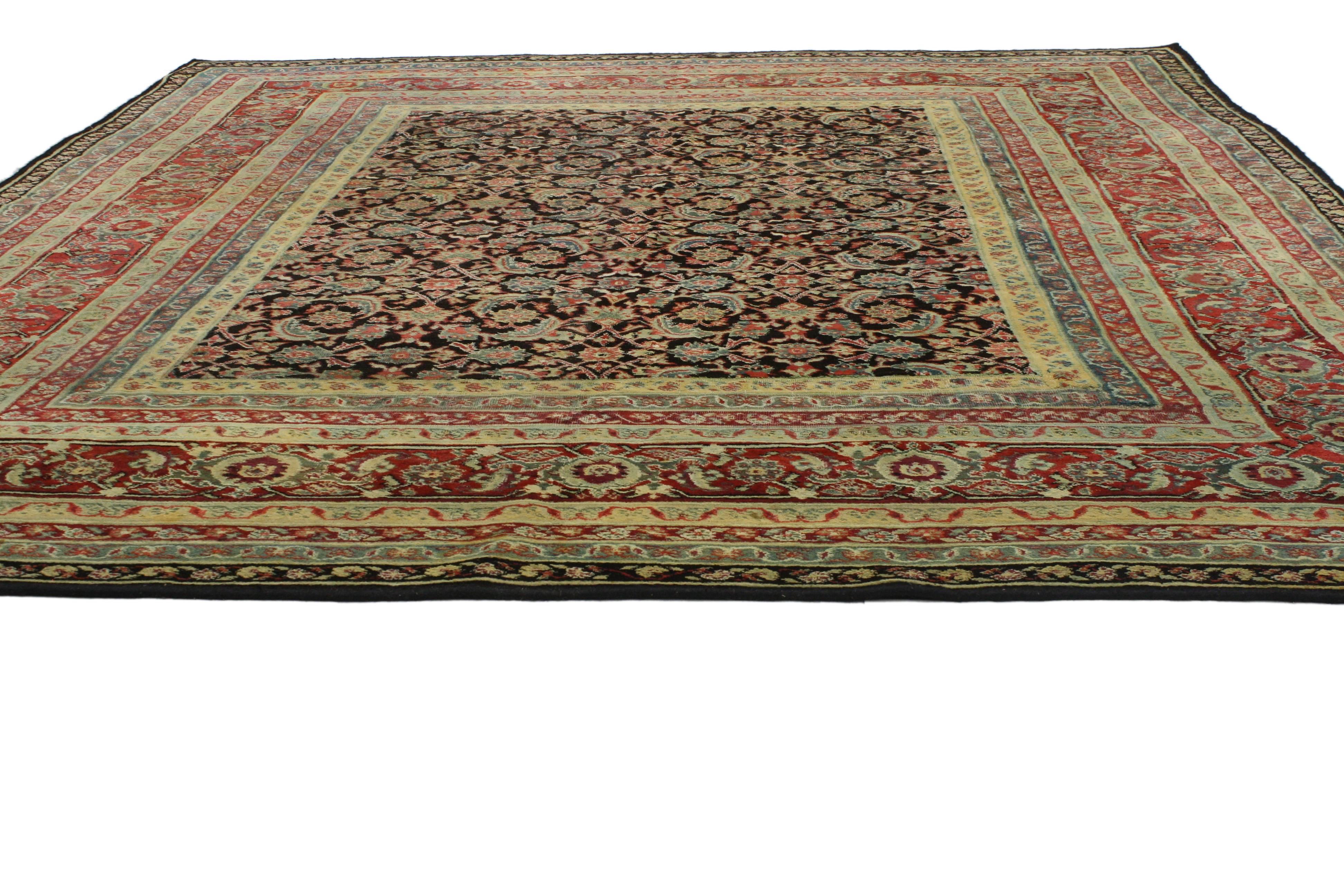 Indian Vintage India Agra Rug with Modern Traditional Style For Sale