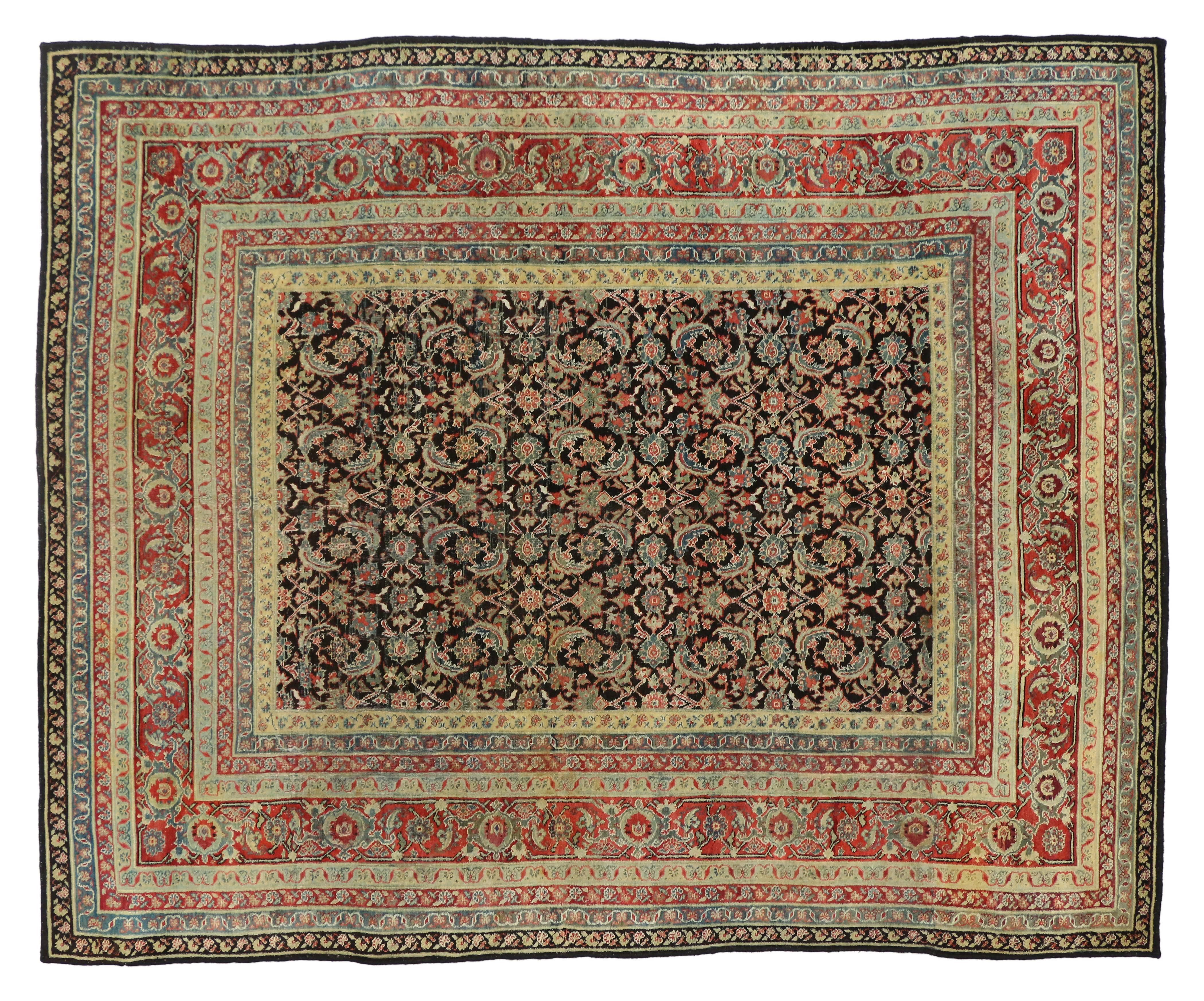 20th Century Vintage India Agra Rug with Modern Traditional Style For Sale