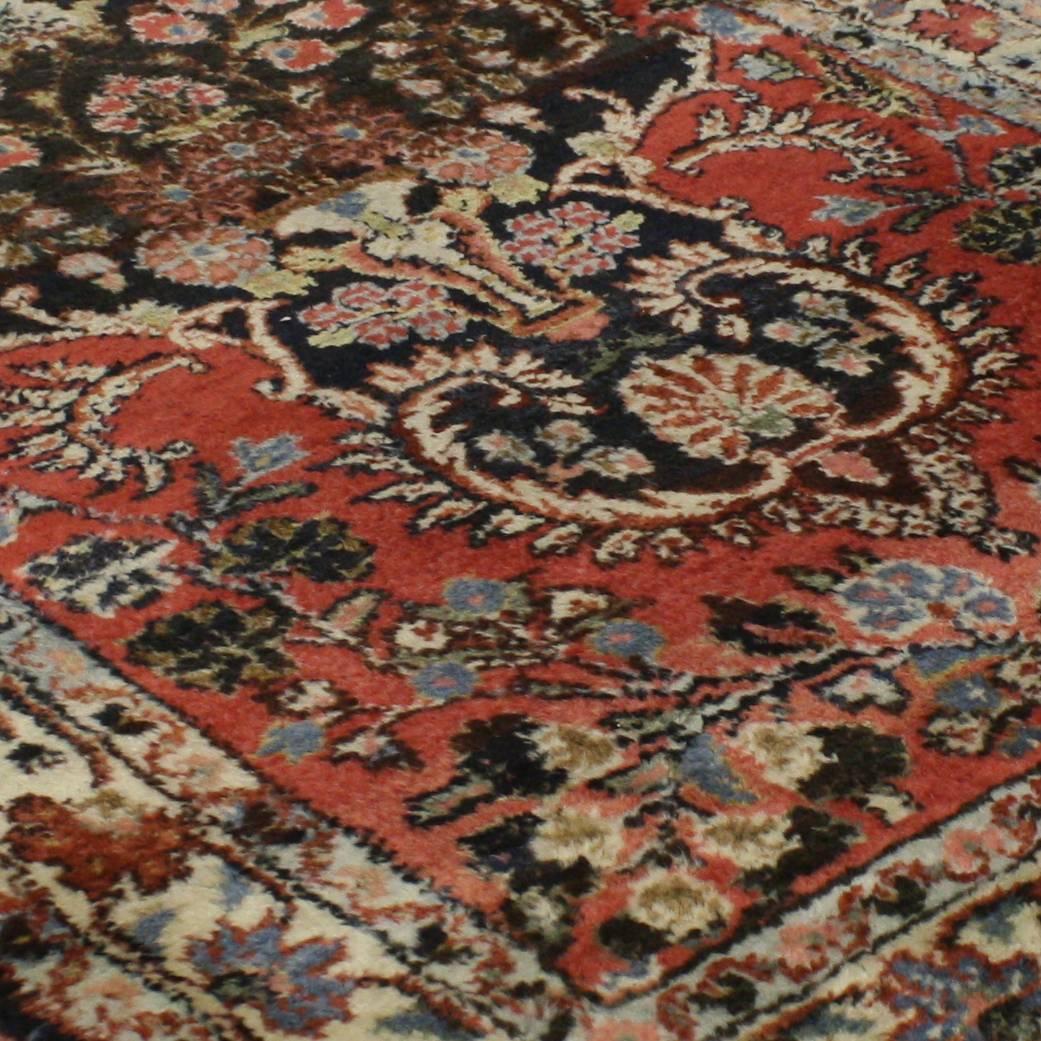 Hand-Knotted Antique Persian Hamadan Runner, Extra Long Persian Runner For Sale