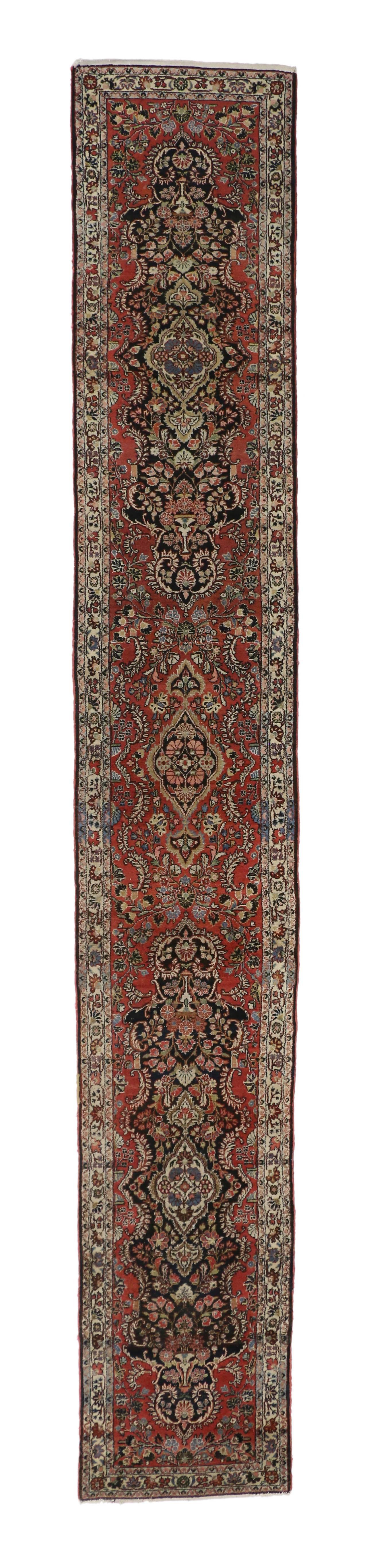 20th Century Antique Persian Hamadan Runner, Extra Long Persian Runner For Sale