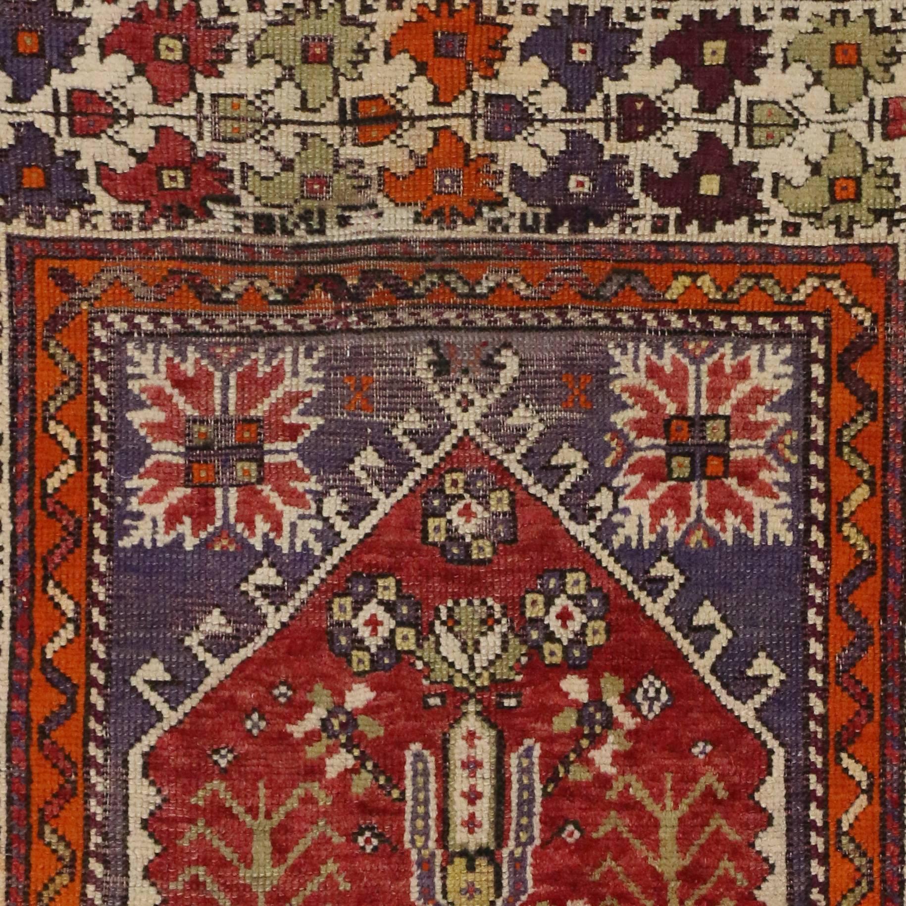 Türkischer Oushak-Teppich im modernen, traditionellen Stil, Vintage (20. Jahrhundert) im Angebot