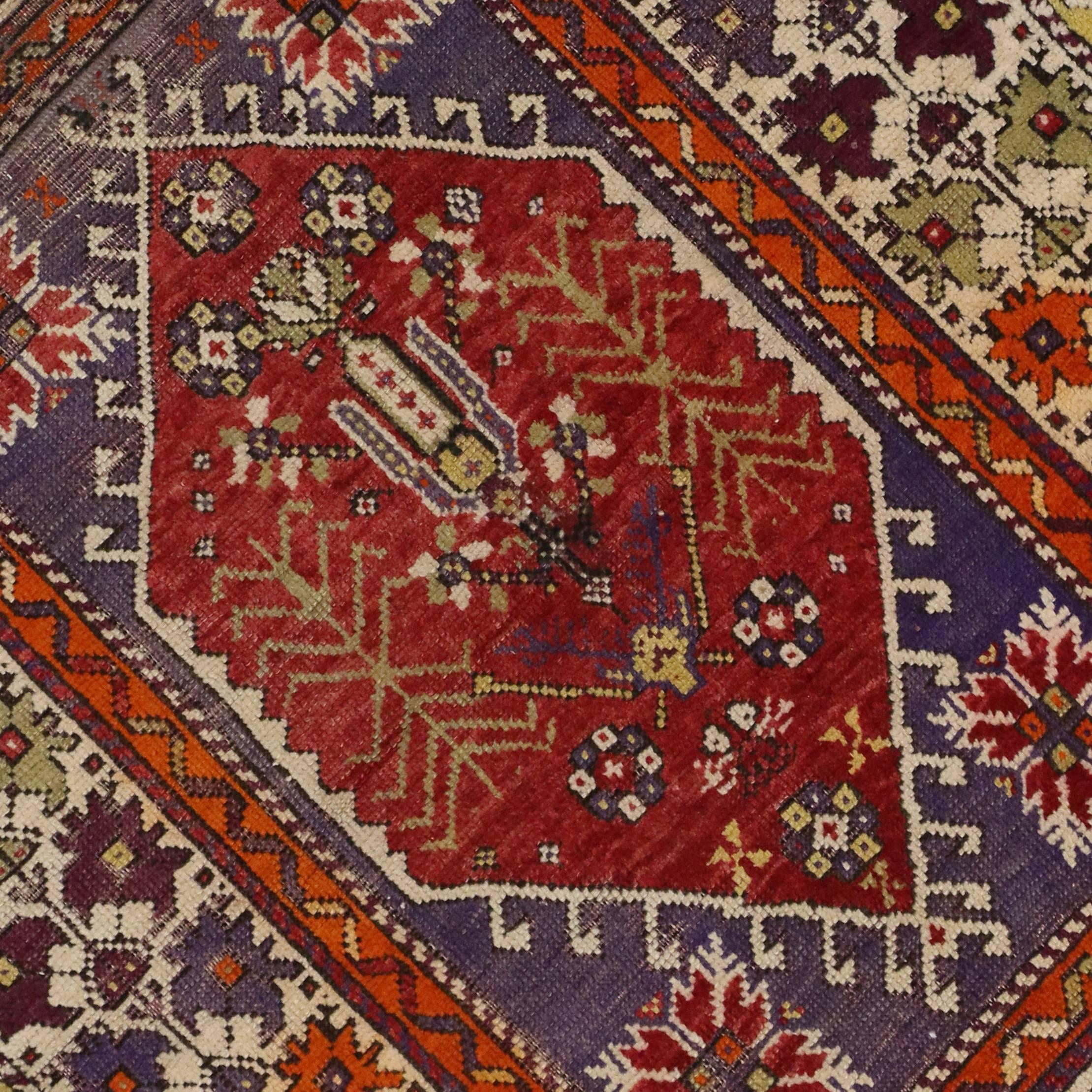 Türkischer Oushak-Teppich im modernen, traditionellen Stil, Vintage (Handgeknüpft) im Angebot