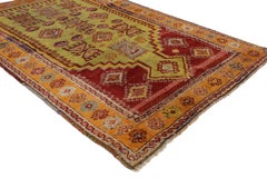 Vintage Turkish Oushak Rug with Modern Tribal Style