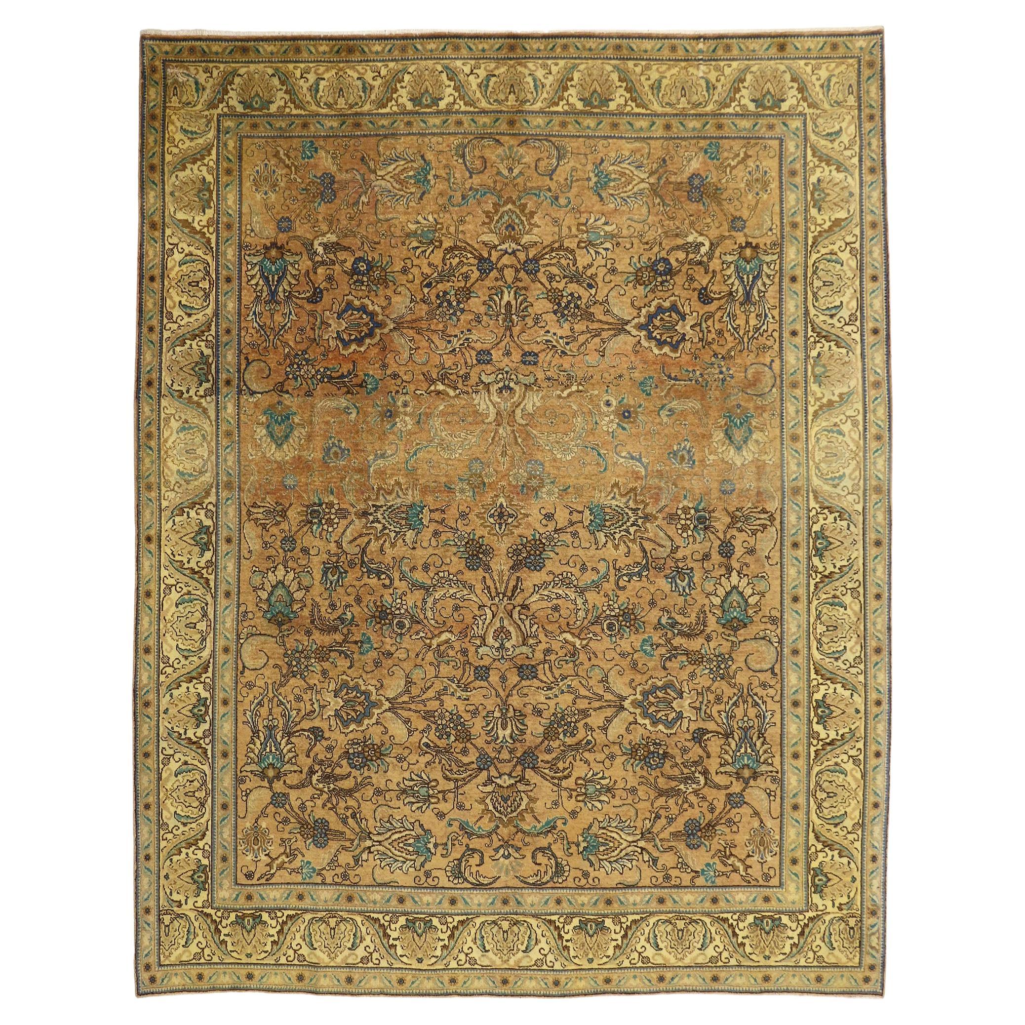 Alfombra Persa Tabriz de los años 50, 10'00 x 12'09