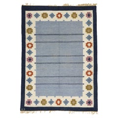 Tapis Kilim suédois vintage de style scandinave moderne par Ellen Stahlbrand