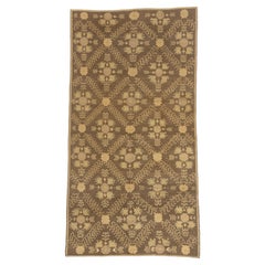 The Garden Trellis: A Vintage Turkish Oushak Masterpiece of Botanical Elegance