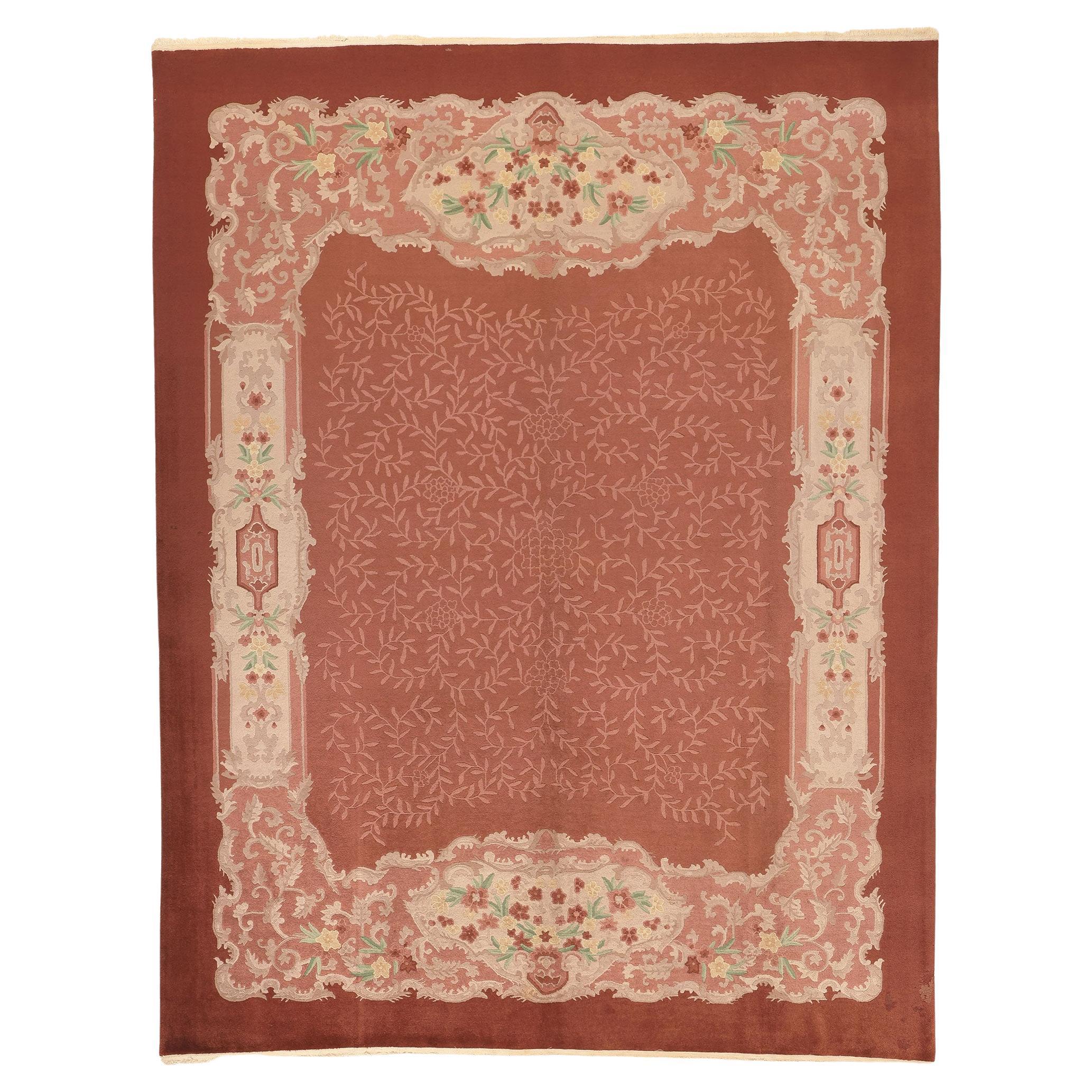 Antiker chinesischer Art-Déco-Teppich des frühen 20. Jahrhunderts im Angebot