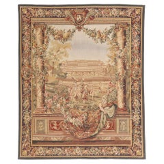 Arazzo Chateau Neuf Saint-Germain ispirato ai Gobelins con stile Saint Louis XIV