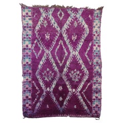 The Violet Oracle: A Vintage Beni Mguild Moroccan Masterpiece of Feminine Power