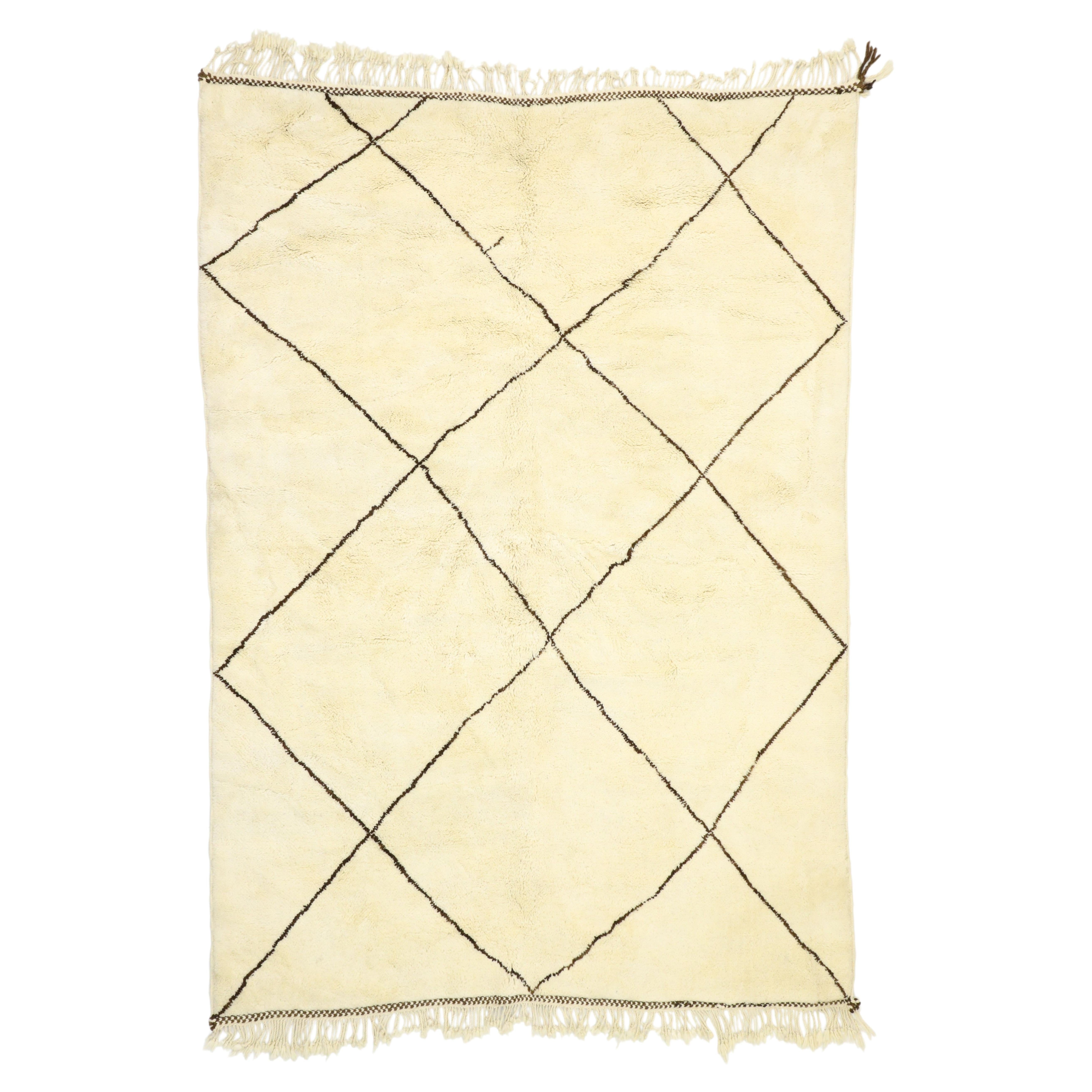 The Shibui Reverie: An Organic Modern Beni Ourain Masterpiece of Minimalism For Sale