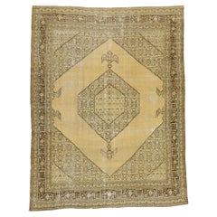 Tapis persan Tabriz ancien vieilli Haji Khalili 09'00 x 12'00.