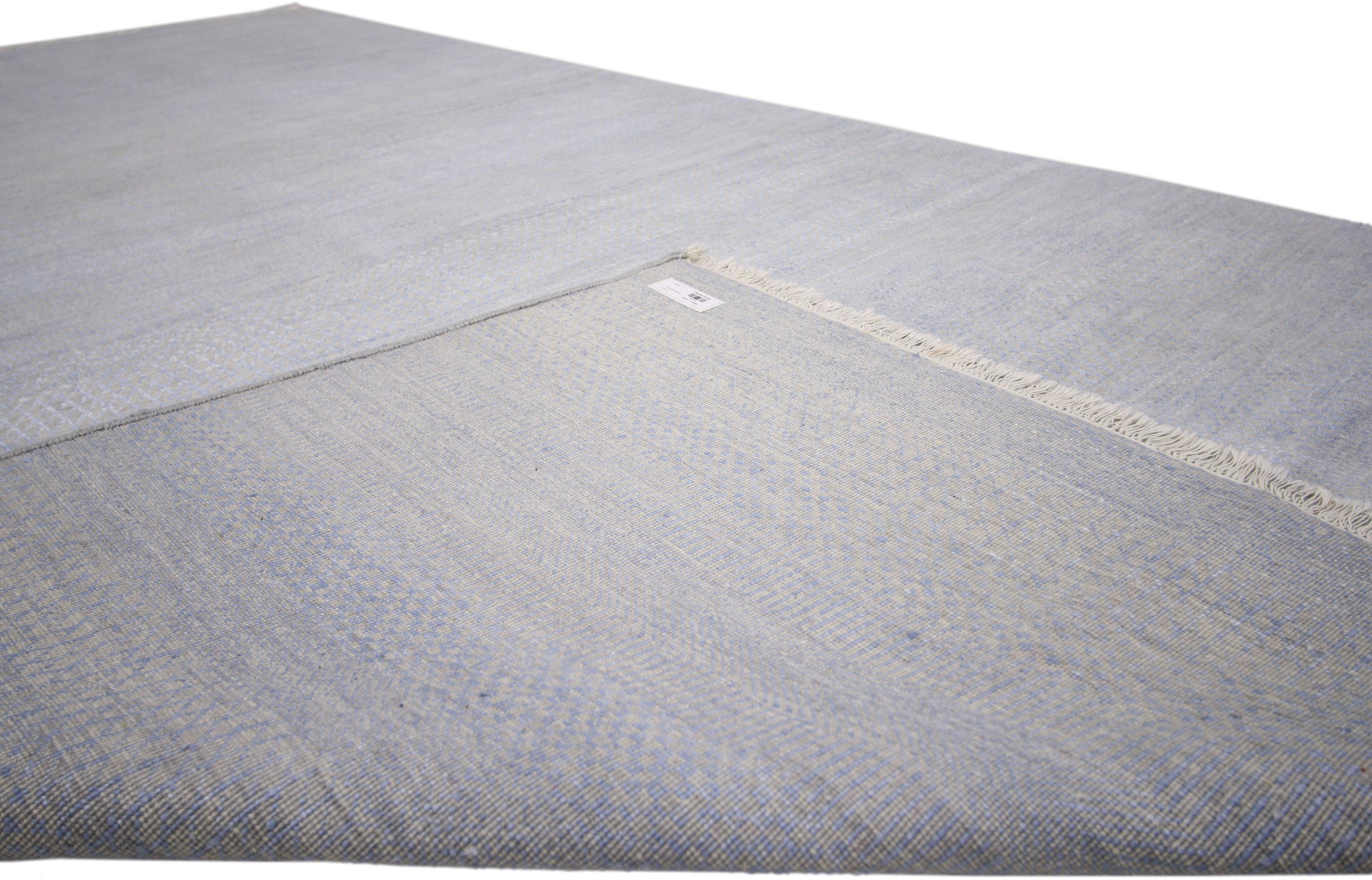 Indien Nouveau tapis contemporain de zone transitionnelle avec style international minimaliste en vente