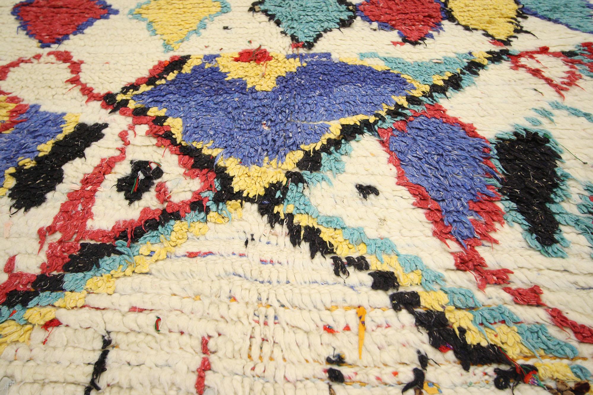 Vintage Moroccan Azilal Rug, Tribal Style Berber Moroccan Rug In Good Condition In Dallas, TX