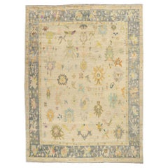 New Colorful Turkish Oushak Carpet with Modern Style