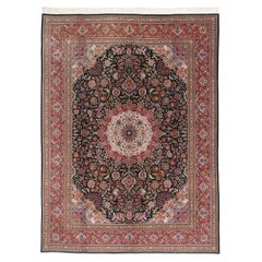 Vintage Chinesisch Persisch Tabriz Design Teppich mit viktorianischen Barock-Stil