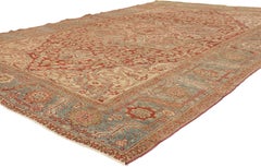 The Noble Arabesque: An Antique Persian Heriz Masterpiece of Garden Splendor