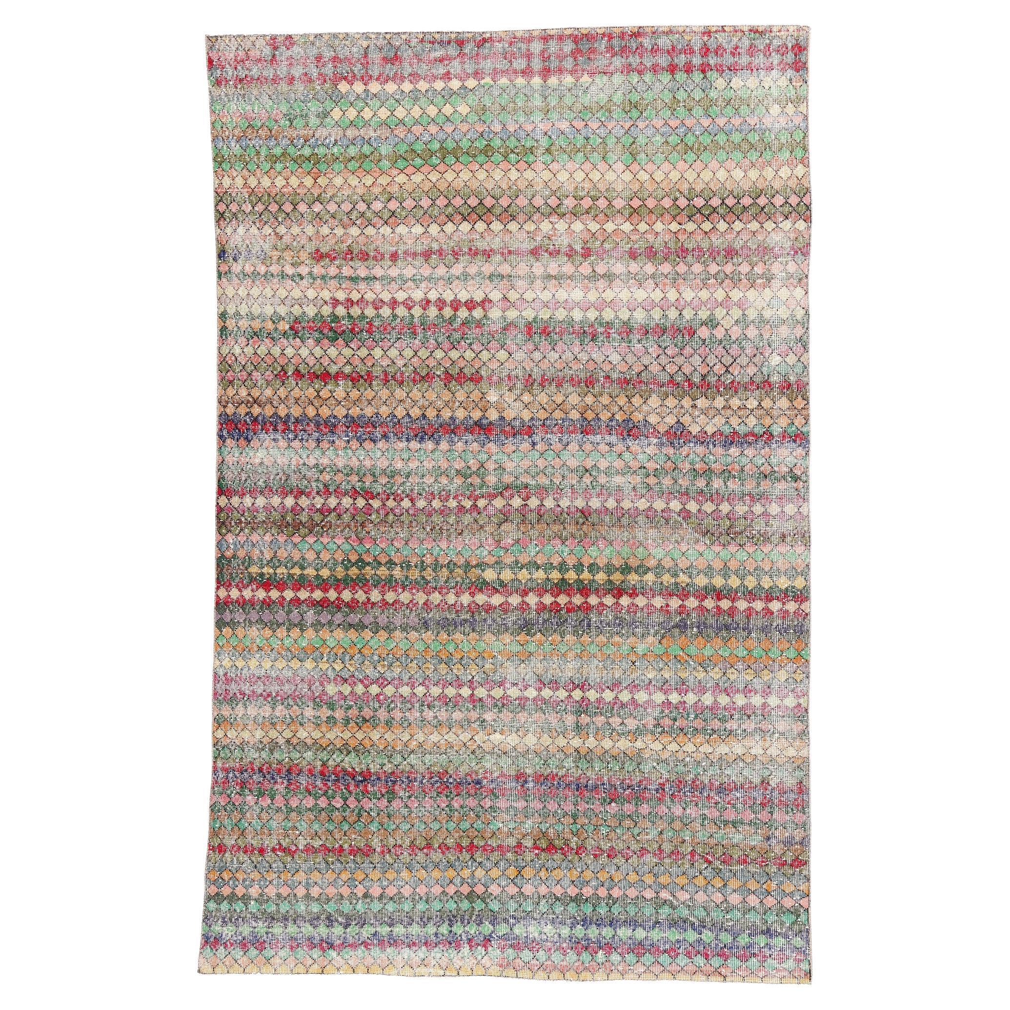 1960's Zeki Muren Turkish Sivas Rug with Modern Style For Sale