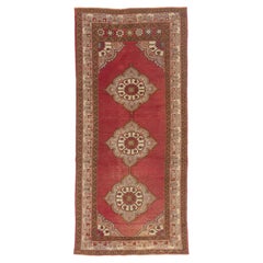 The Imperial Rosettes: A Vintage Turkish Oushak Masterpiece of Timeless Elegance