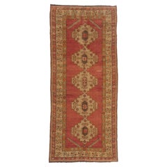The Anatolian Legacy: A Vintage Turkish Oushak Masterpiece of Tribal Symbolism