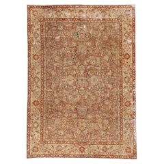 Tappeto Tabriz persiano antico con stile rustico toscano