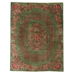 The Emerald Garden: An Antique Chinese Art Deco Masterpiece of Imperial Bloom