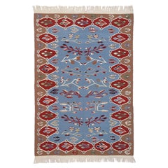 The Enchanted Garden: A Vintage Romanian Oltenian Kilim of Aristocratic Splendor