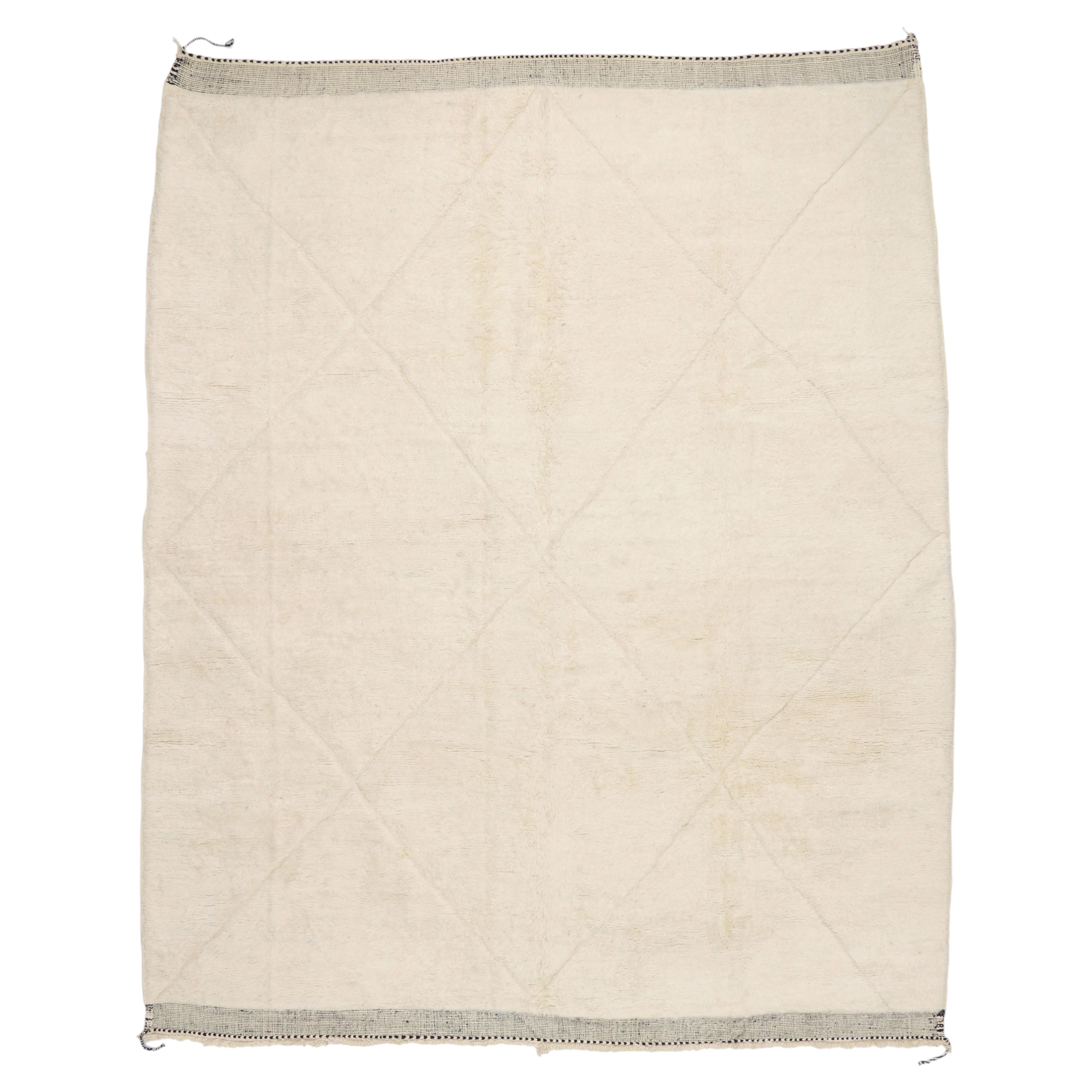 The Quiet Reverie: A Modern Beni Mrirt Moroccan Masterpiece of Shibui Harmony For Sale
