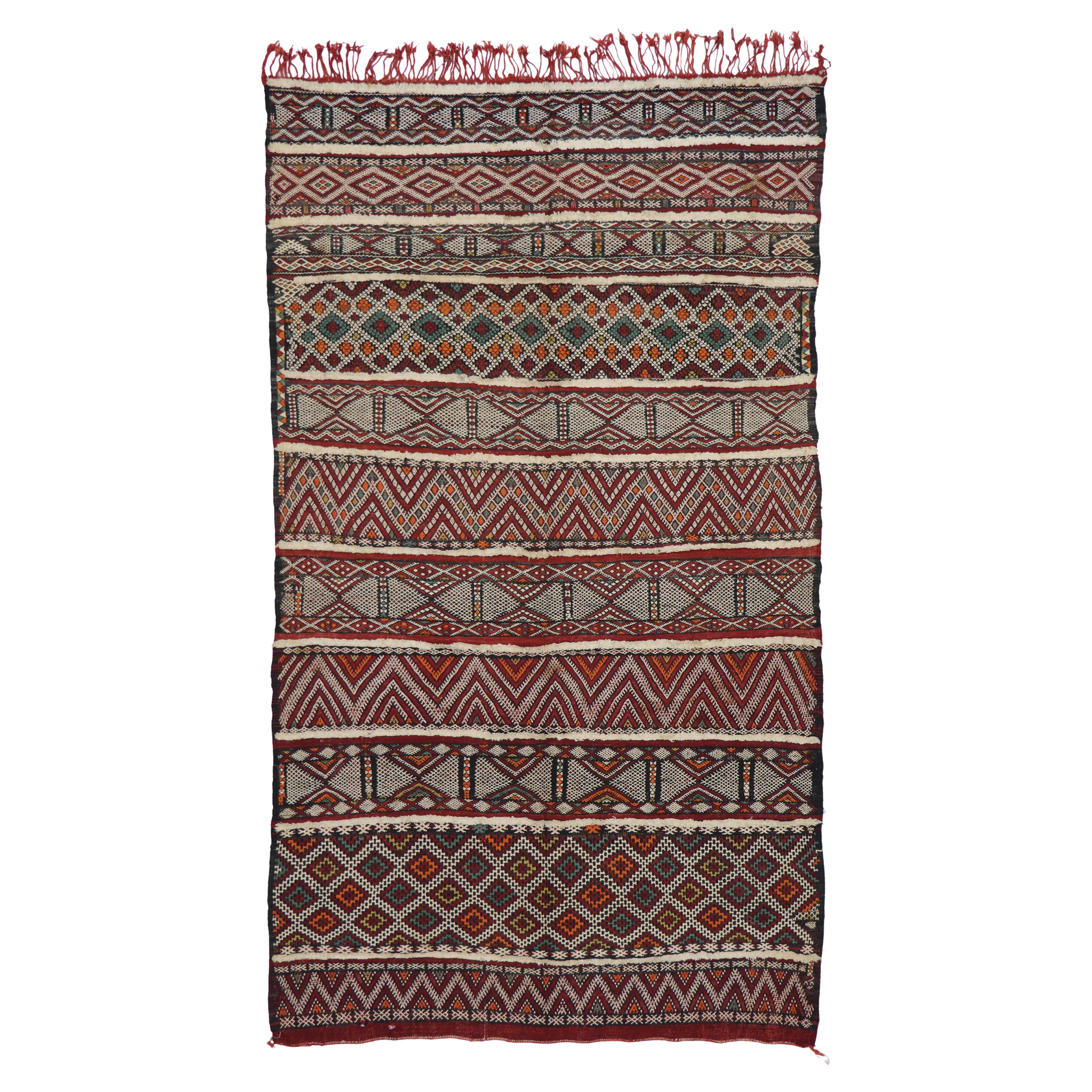 The Tribal Covenant: Vintage Zemmour Moroccan Masterpiece of Ancestral Elegance