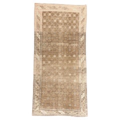 Vintage Turkish Kars Rug, Earth-Tone Elegance Meets Nomadic Romance