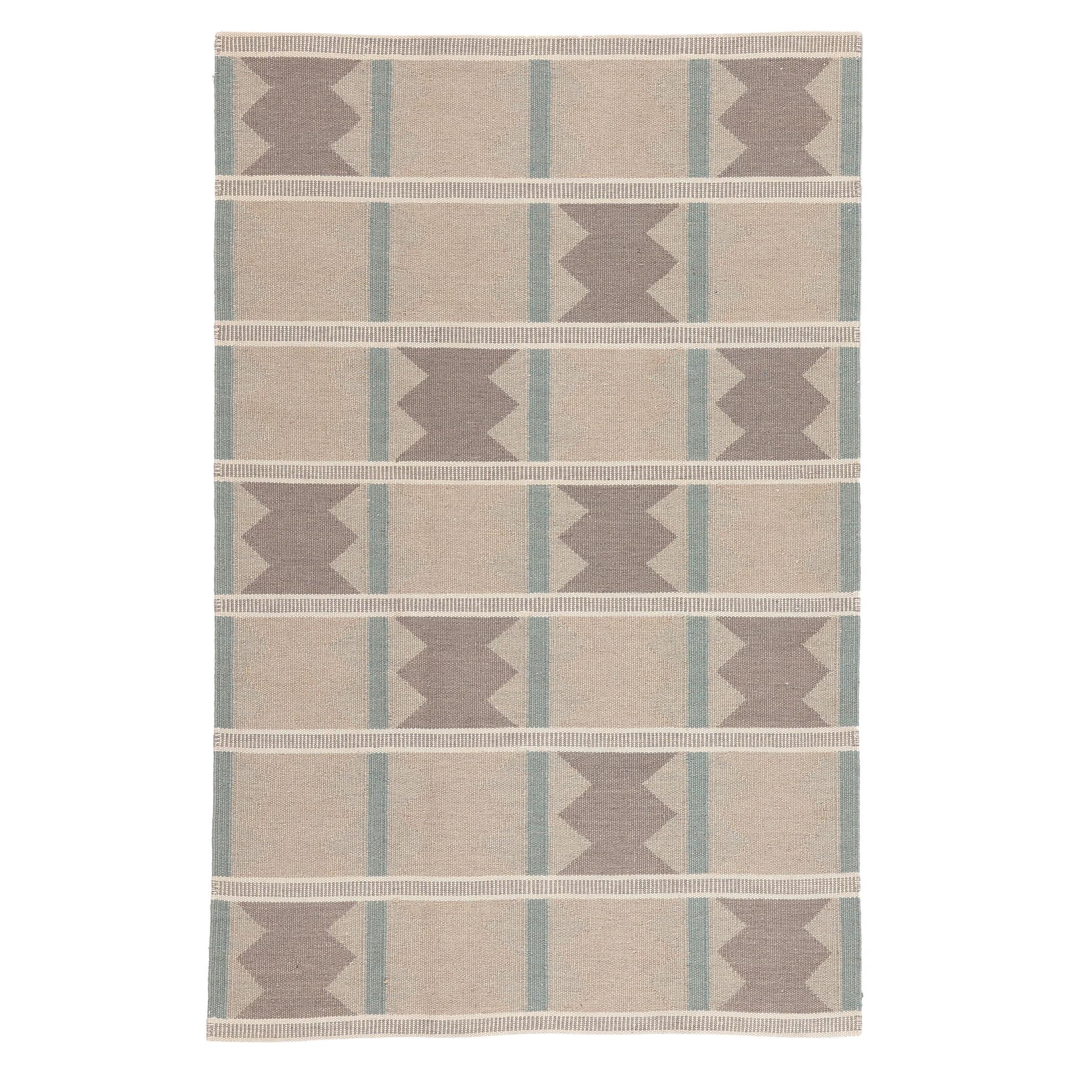 Ingegerd Silow Swedish Inspired Kilim Rug, Scandi Style Meets Sublime Simplicity For Sale