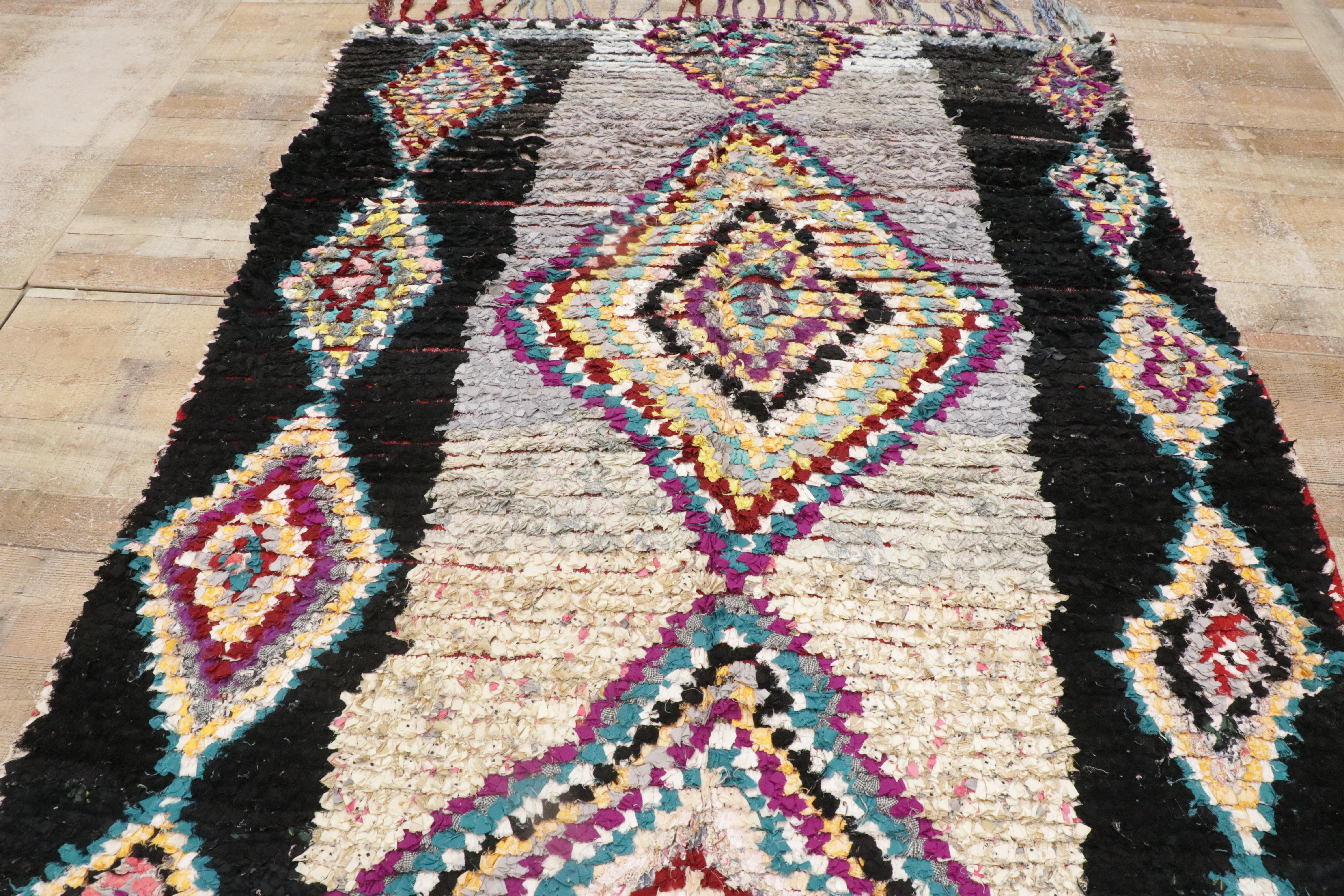 Tapis marocain des années 1980, Boucherouite berbère en vente 5