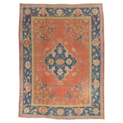 Late 19th Century Antique Turkish Oushak Rug with Traditional Style