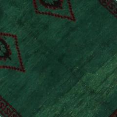 Green Beni M'guild Moroccan Rug in Malachite Color with Tribal Style