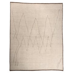 Organic Modern Moroccan Rug, Tranquil Japandi Meets Wabi-Sabi Enchantment