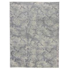 Abstract ‘Coastal Tranquility’ Transitional Rug 1