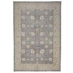 Transitional Rug with Classic Oushak Design in Light Colors 4