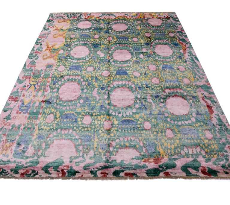 Contemporary and Abstract 'Psychedelic Fantasy' Ikat Area Rug at ...
