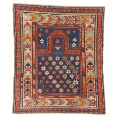 The Celestial Sanctuary: Late 19th Century Caucasian Kazak Prayer Rug of Wisdom