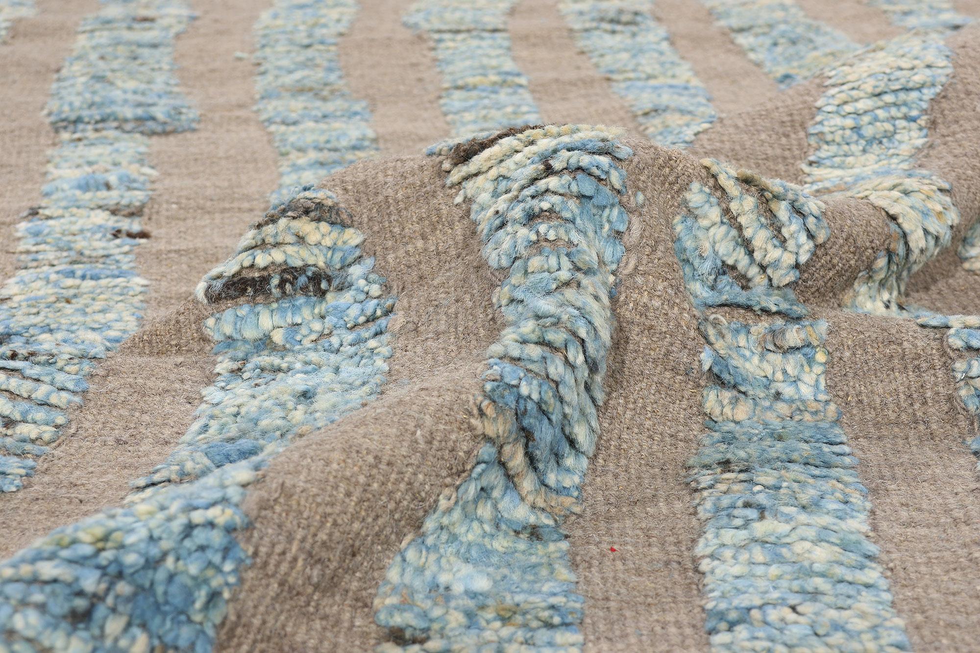 New Contemporary Sculpted Waves Marokkanischer Teppich mit Modernem Stil (21. Jahrhundert und zeitgenössisch) im Angebot