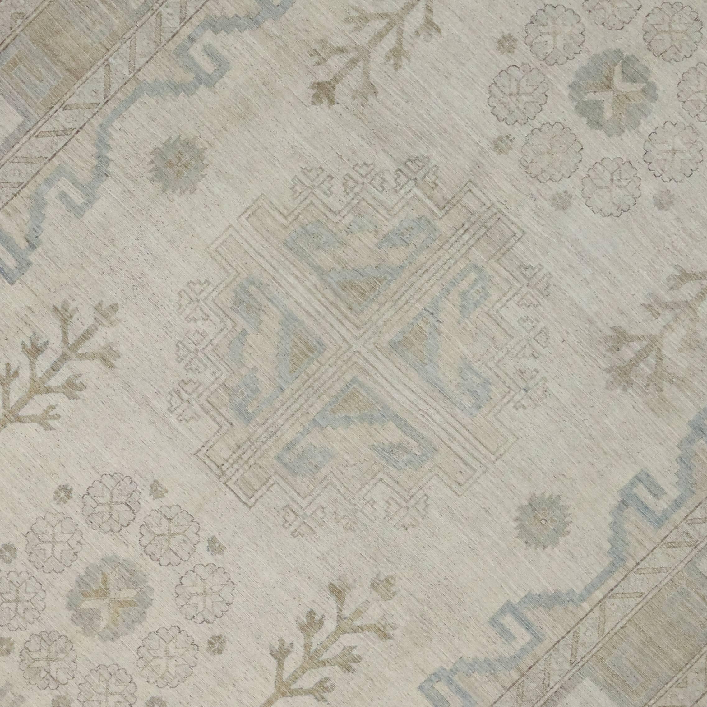 New Transitional Area Rug with Khotan Design in Warm, Neutral Colors 1