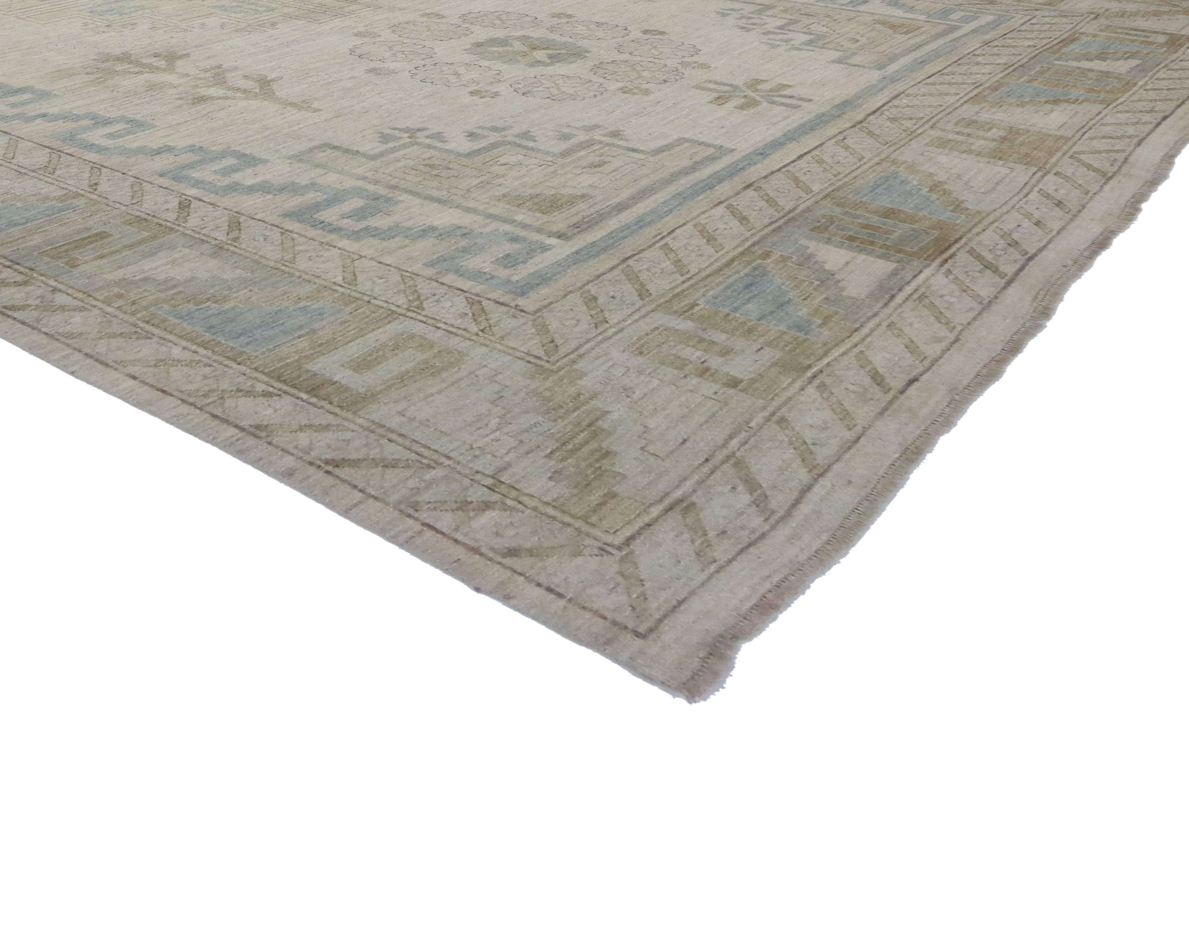 New Transitional Area Rug with Khotan Design in Warm, Neutral Colors 2