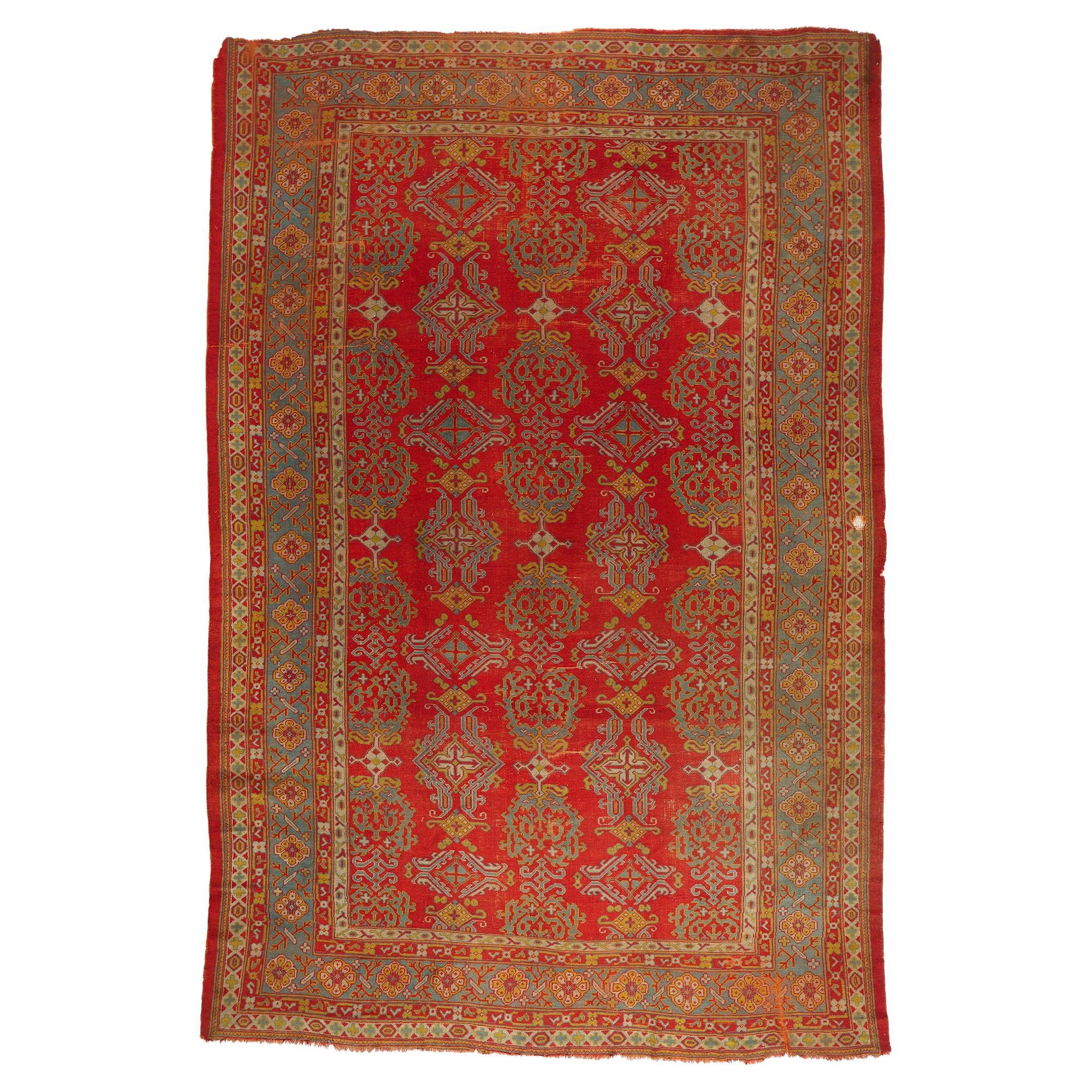 La Corte Imperial Carmesí: Una obra maestra de la nobleza oushak de finales del siglo XIX