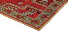 Vintage Turkish Oushak Carpet Runner with Modern Art Deco Style