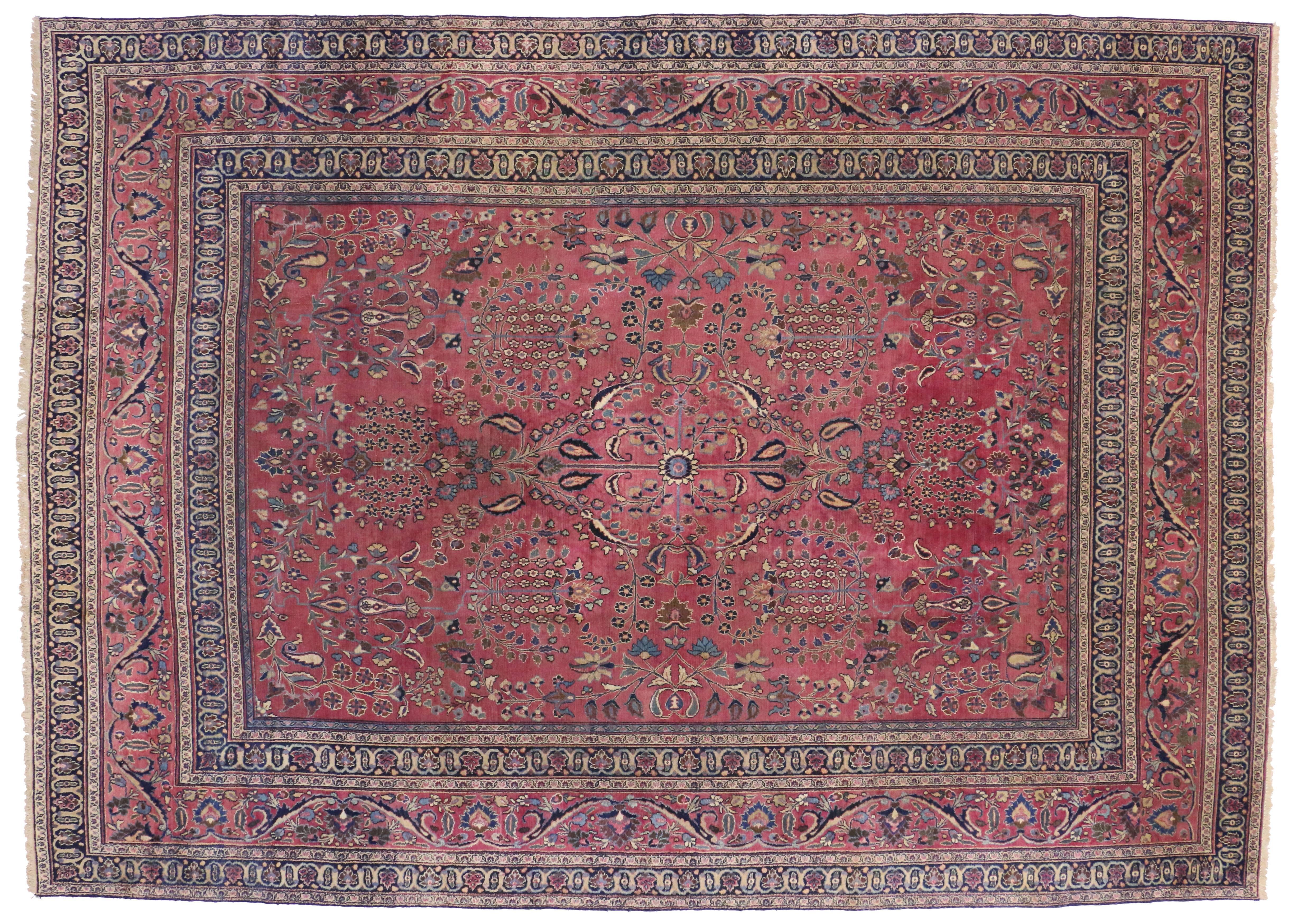 Antique Persian Khorassan Rug with Modern Victorian Style and Old World Vibes  For Sale 1